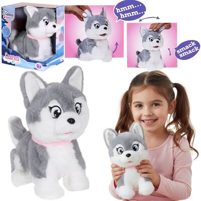 TM TOYS Puppy Luv Junior LUNA - INTERAKTYWNY piesek Husky, pluszowy szczeniak, zabawka dla dzieci, DŹWIĘKI 2+ TM TOYS Puppy Luv Junior LUNA - INTERAKTYWNY piesek Husky, pluszowy szczeniak, zabawka dla dzieci, DŹWIĘKI 2+