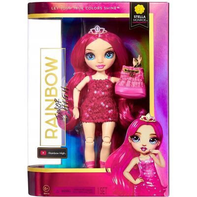 MGA Rainbow High Junior Różowa Duża Lalka Stella Monroe Akcesoria Torebka MGA Rainbow High Junior Różowa Duża Lalka Stella Monroe Akcesoria Torebka