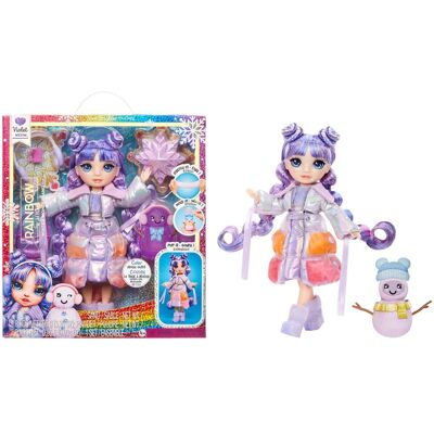 Rainbow High Winter Wonderland Violet - Fioletowa 11” modna lalka z magicznym śniegiem ukrytym w modzie, która puchnie wodą, oraz zestaw bałwana, św.. Rainbow High Winter Wonderland Violet - Fioletowa 11” modna lalka z magicznym śniegiem ukrytym w modzie, która puchnie wodą, oraz zestaw bałwana, św..