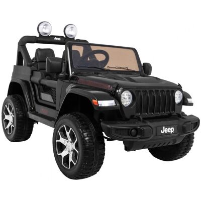 Ramiz, pojazd na akumulator Jeep Wrangler RUBICON, czarny Ramiz, pojazd na akumulator Jeep Wrangler RUBICON, czarny