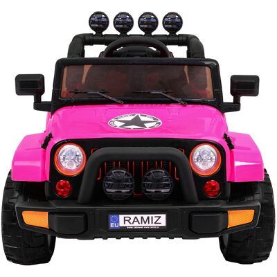 Ramiz, pojazd na akumulator Jeep Full Time, różowy Ramiz, pojazd na akumulator Jeep Full Time, różowy