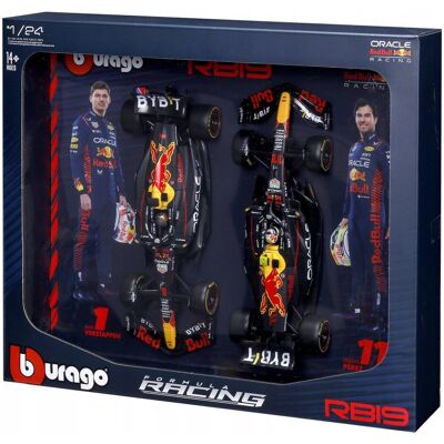 Red Bull RB19 Verstappen Perez ZESTAW BOLIDÓW F1 1:24 BBURAGO 18-28061 Red Bull RB19 Verstappen Perez ZESTAW BOLIDÓW F1 1:24 BBURAGO 18-28061