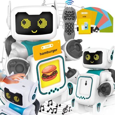 Bounn ROBOT INTERAKTYWNY ZDALNIE STEROWANY EDUKACYJNY QUIZY KARTY FLASH TANIEC 3+ Bounn ROBOT INTERAKTYWNY ZDALNIE STEROWANY EDUKACYJNY QUIZY KARTY FLASH TANIEC 3+