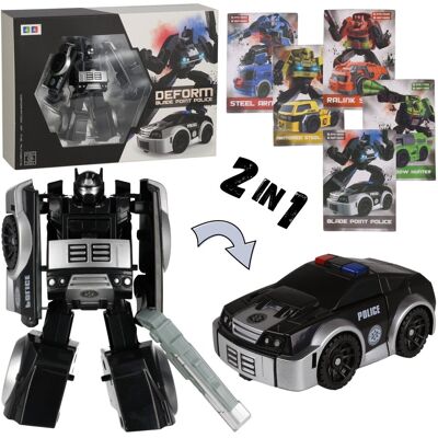 sarcia.eu ROBOT transformujący + KARTY , robot auto 2w1, zabawka dla dzieci TRANSFORMERS 3+ sarcia.eu ROBOT transformujący + KARTY , robot auto 2w1, zabawka dla dzieci TRANSFORMERS 3+