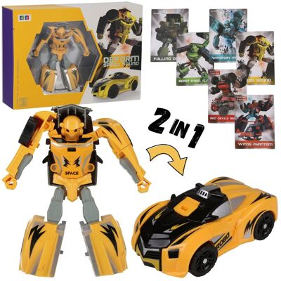 sarcia.eu ROBOT transformujący + KARTY, robot auto 2w1, zabawka dla dzieci TRANSFORMERS 3+ sarcia.eu ROBOT transformujący + KARTY, robot auto 2w1, zabawka dla dzieci TRANSFORMERS 3+