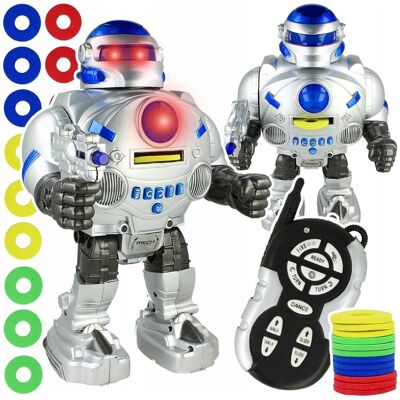 Robot Zdalnie Sterowany R/C Strzelający Krążkami Stator Zabawka na Prezent Z2082 Robot Zdalnie Sterowany R/C Strzelający Krążkami Stator Zabawka na Prezent Z2082