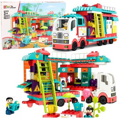 Lean Toys Rozkładany Kamper Klocki Konstrukcyjne Figurki Światła Dźwięki 98 El. Lean Toys Rozkładany Kamper Klocki Konstrukcyjne Figurki Światła Dźwięki 98 El.