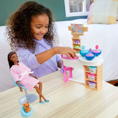 Mattel Salon SPA i Lalka Barbie Mulatka Mattel Salon SPA i Lalka Barbie Mulatka