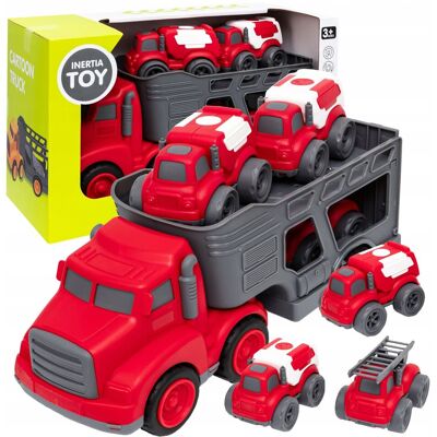 click4toys Samochód Ciężarowy Laweta Dla Dzieci Tir Ciężarówka Zjeżdżalnia + 3 Pojazdy click4toys Samochód Ciężarowy Laweta Dla Dzieci Tir Ciężarówka Zjeżdżalnia + 3 Pojazdy