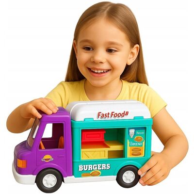Love Toys Samochód dla Lalek Kamper Food Truck Auto Fast Food Bus Burger K055 Love Toys Samochód dla Lalek Kamper Food Truck Auto Fast Food Bus Burger K055