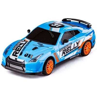 Zabawkowy Zawrót Głowy Samochód Do Driftu, Auto Rc Drift 1:24 2,4 Ghz 4Wd Niebieski Zabawkowy Zawrót Głowy Samochód Do Driftu, Auto Rc Drift 1:24 2,4 Ghz 4Wd Niebieski