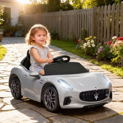 Yulinland Samochód Elektryczny dla Dzieci Maserati Gran Turismo Folgore z Baterią 12V, Pilotem, Reflektorami, Klaksonem, Muzyką MP3 – Szary Yulinland Samochód Elektryczny dla Dzieci Maserati Gran Turismo Folgore z Baterią 12V, Pilotem, Reflektorami, Klaksonem, Muzyką MP3 – Szary