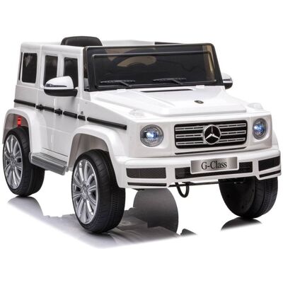 LEAN CARS Samochód na akumulator Mercedes G500 biały LEAN CARS Samochód na akumulator Mercedes G500 biały