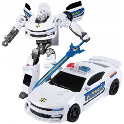 Stator Samochód POLICJA 2W1 Auto-Robot transformacja ręczna Zabawka Konstrukcyjna Stator Samochód POLICJA 2W1 Auto-Robot transformacja ręczna Zabawka Konstrukcyjna