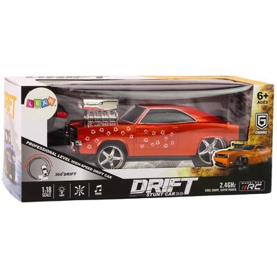 Lean Toys SAMOCHÓD ZDALNIE STEROWANY AUTO RC 1:18 DRIFT 360 ŚWIATŁA DŹWIĘKI PILOT 2.4 Lean Toys SAMOCHÓD ZDALNIE STEROWANY AUTO RC 1:18 DRIFT 360 ŚWIATŁA DŹWIĘKI PILOT 2.4
