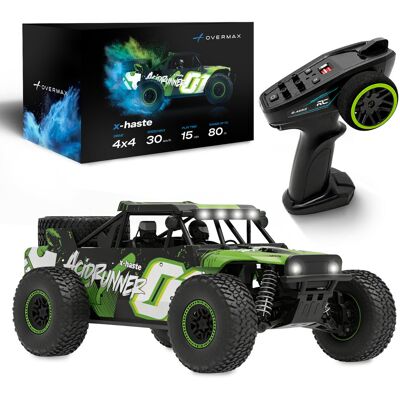 Samochód Zdalnie Sterowany Overmax X-Haste - 4x4 - 30km/h - LED 5 Kolorów - Off-Road - Skala 1:20 Samochód Zdalnie Sterowany Overmax X-Haste - 4x4 - 30km/h - LED 5 Kolorów - Off-Road - Skala 1:20