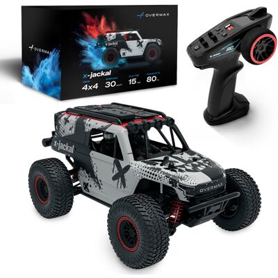 Samochód Zdalnie Sterowany Overmax X-Jackal - 4x4 - 30km/h - LED 5 Kolorów - Off-Road - Skala 1:20 Samochód Zdalnie Sterowany Overmax X-Jackal - 4x4 - 30km/h - LED 5 Kolorów - Off-Road - Skala 1:20
