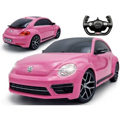 Rastar Samochód Zdalnie Sterowany Rc Auto Na Pilot Vw Beetle Garbus Różowy Ledy Rastar Samochód Zdalnie Sterowany Rc Auto Na Pilot Vw Beetle Garbus Różowy Ledy