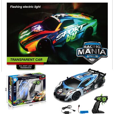 Mamido Samochód zdalnie sterowany RC Racing Mania 1:18 z efektami świetlnymi zielony Mamido Samochód zdalnie sterowany RC Racing Mania 1:18 z efektami świetlnymi zielony