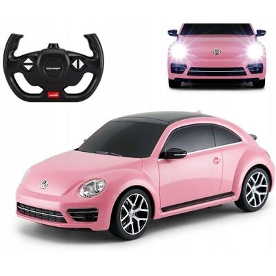 SAMOCHÓD ZDALNIE STEROWANY Volkswagen Beetle AUTO RC RASTAR RÓŻOWY + LEDY SAMOCHÓD ZDALNIE STEROWANY Volkswagen Beetle AUTO RC RASTAR RÓŻOWY + LEDY