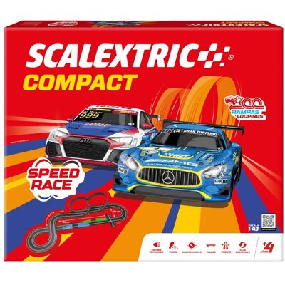 Inny producent SCALEXTRIC - Compact Circuit - Kompletny tor wyścigowy - 2 samochody w zestawie - Skala 1:43 (tor Compact Speed Race) Inny producent SCALEXTRIC - Compact Circuit - Kompletny tor wyścigowy - 2 samochody w zestawie - Skala 1:43 (tor Compact Speed Race)