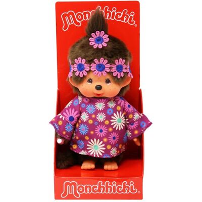 Magni Monchhichi Dziewczynka w Pluszowej Stylu Flower Power - Pluszowa Zabawa Magni Monchhichi Dziewczynka w Pluszowej Stylu Flower Power - Pluszowa Zabawa