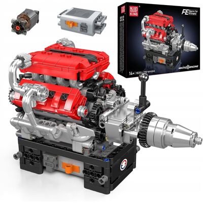 Silnik V8 Ferrari KLOCKI MOULD KING 10204 Technic zestaw konstrukcyjny Silnik V8 Ferrari KLOCKI MOULD KING 10204 Technic zestaw konstrukcyjny