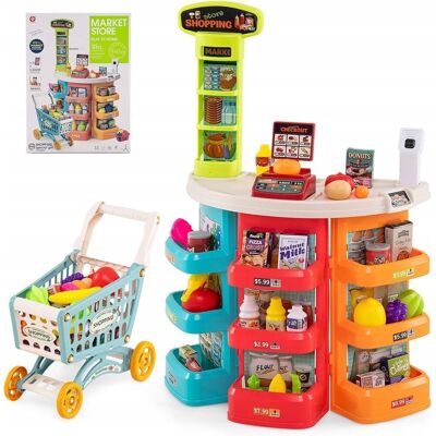 COSTWAY Sklep Dla Dzieci Supermarket Z Wózkiem COSTWAY Sklep Dla Dzieci Supermarket Z Wózkiem