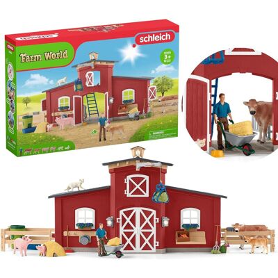 TM TOYS Slh42606 Schleich Farm World - Duża Stodoła Ze Zwierzętami I Akcesoriami, Zestaw Figurek 3+ TM TOYS Slh42606 Schleich Farm World - Duża Stodoła Ze Zwierzętami I Akcesoriami, Zestaw Figurek 3+