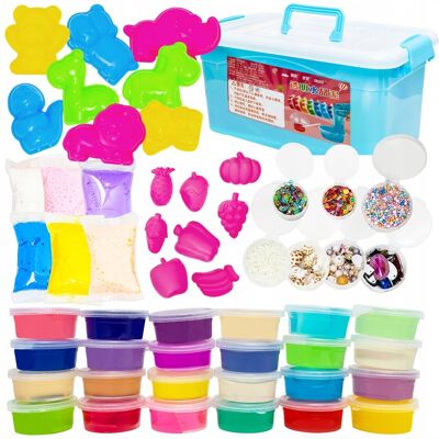 click4toys Slime Glinka Duży Zestaw Do Robienia Slime Foremki Ozdoby Brokat Dla Dzieci click4toys Slime Glinka Duży Zestaw Do Robienia Slime Foremki Ozdoby Brokat Dla Dzieci