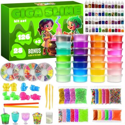 EVI SLIME ZESTAW DO ROBIENIA GLUTÓW DUŻY XXL MASA PLASTYCZNA PREZENT DIY 126w1 EVI SLIME ZESTAW DO ROBIENIA GLUTÓW DUŻY XXL MASA PLASTYCZNA PREZENT DIY 126w1