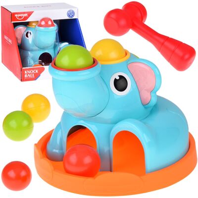 Lean Toys Słodziutki Słonik Sorter Zabawka Edukacyjna z Młoteczkim Lean Toys Słodziutki Słonik Sorter Zabawka Edukacyjna z Młoteczkim