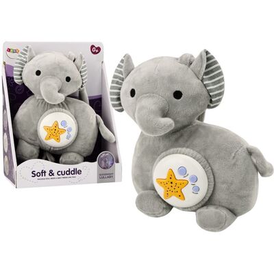 Lean Toys Słonik Pluszowy Projektor Usypiacz Słoń Szary Przytulanka Gwiazdy Melodie Lean Toys Słonik Pluszowy Projektor Usypiacz Słoń Szary Przytulanka Gwiazdy Melodie