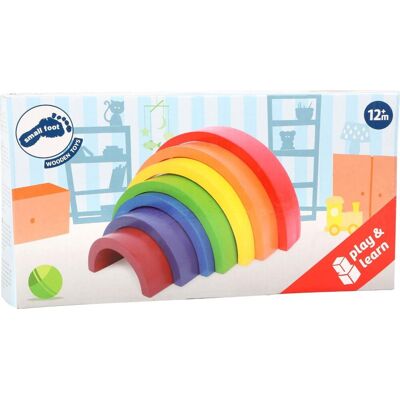 Small Foot Design Small Foot Drewniane Klocki Duża Tęcza Montessori Small Foot Design Small Foot Drewniane Klocki Duża Tęcza Montessori