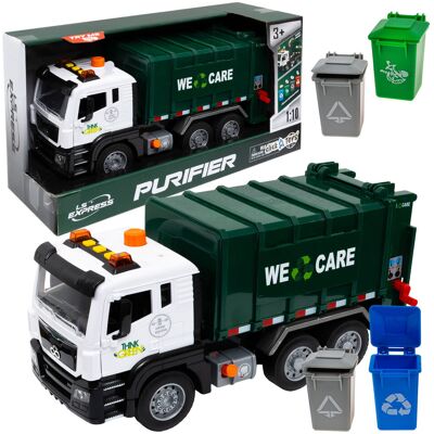 click4toys ŚMIECIARKA CIĘŻARÓWKA SEGREGACJA ODPADÓW DLA DZIECI DŹWIĘK AUTO + 4 KOSZE click4toys ŚMIECIARKA CIĘŻARÓWKA SEGREGACJA ODPADÓW DLA DZIECI DŹWIĘK AUTO + 4 KOSZE