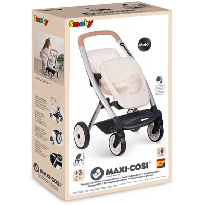 Simba Toys Smoby MC&Q; Spacerówka dla bliźniąt beżowa Simba Toys Smoby MC&Q; Spacerówka dla bliźniąt beżowa