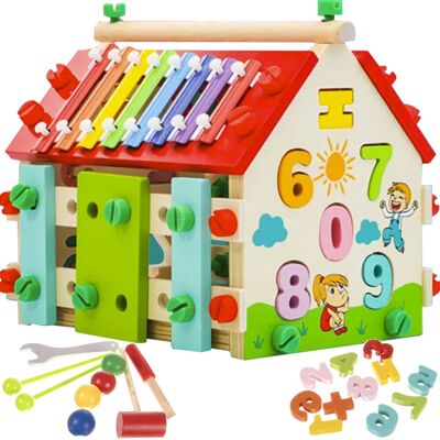 Kruzzel Wielofunkcyjny Edukacyjny Drewniany Dom - Kreatywna Zabawa Kruzzel Wielofunkcyjny Edukacyjny Drewniany Dom - Kreatywna Zabawa