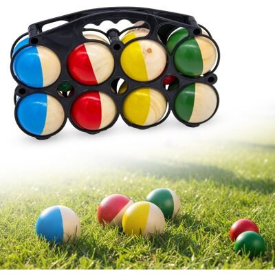 Inny producent Spetebo Boccia Pétanque zestaw drewnianych kulek z torbą do przenoszenia, 8 drewnianych kulek, zestaw ogrodowy dla dzieci Inny producent Spetebo Boccia Pétanque zestaw drewnianych kulek z torbą do przenoszenia, 8 drewnianych kulek, zestaw ogrodowy dla dzieci