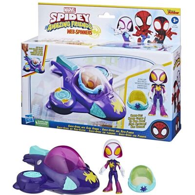 Hasbro Spider-Man, Spidey i Super-Kumple Pojazd Tematyczny - Ghost Spider i Glide Spinner, F72545 Hasbro Spider-Man, Spidey i Super-Kumple Pojazd Tematyczny - Ghost Spider i Glide Spinner, F72545