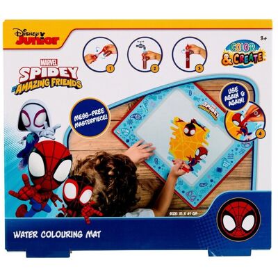 Disney Spidey Aqua Paint Mat Marvel mata do malowania wodnego dla dzieci, wielokrotnego użytku, zestaw do rysowania z pisakiem, czyste malowanie bez chao.. Disney Spidey Aqua Paint Mat Marvel mata do malowania wodnego dla dzieci, wielokrotnego użytku, zestaw do rysowania z pisakiem, czyste malowanie bez chao..