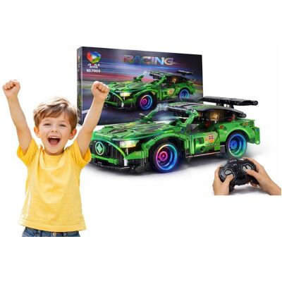 Bezmarkowe Sportowe auto Sportowy Samochód z klocków - zdalnie sterowany - - prezent Bezmarkowe Sportowe auto Sportowy Samochód z klocków - zdalnie sterowany - - prezent