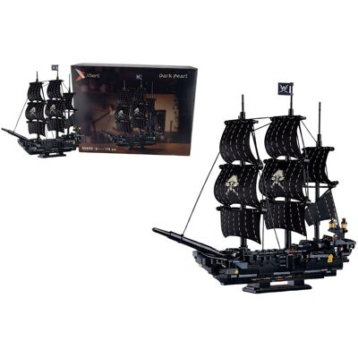 Bezmarkowe Statek Piracki Czarna Perła Dark Pearl 774 Klocki Okręt Piratów Model 8+ Bezmarkowe Statek Piracki Czarna Perła Dark Pearl 774 Klocki Okręt Piratów Model 8+