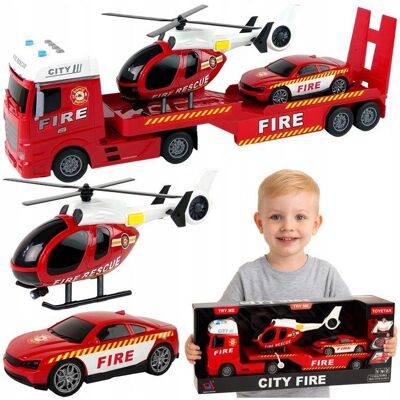 Norimpex Straż Pożarna + Auto Helikopter RUCHOME ELEMENTY NACZEPY Światło Dźwięk 3 4 Norimpex Straż Pożarna + Auto Helikopter RUCHOME ELEMENTY NACZEPY Światło Dźwięk 3 4