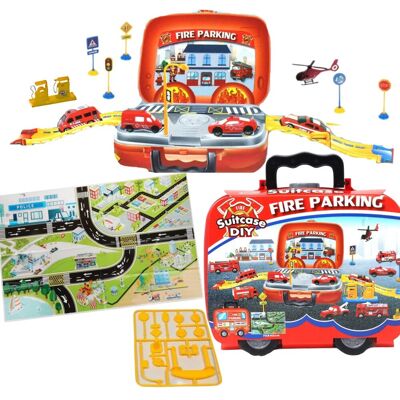 Import ProNice Straż Pożarna Parking Miasto Zestaw W Walizce Auta Helikopter Znaki Drogowe 20 Elementów Import ProNice Straż Pożarna Parking Miasto Zestaw W Walizce Auta Helikopter Znaki Drogowe 20 Elementów