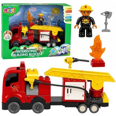 Lean Toys Straż Pożarna Samochód Strażacki Z Napędem Figurka Strażaka Klocki Zestaw Lean Toys Straż Pożarna Samochód Strażacki Z Napędem Figurka Strażaka Klocki Zestaw