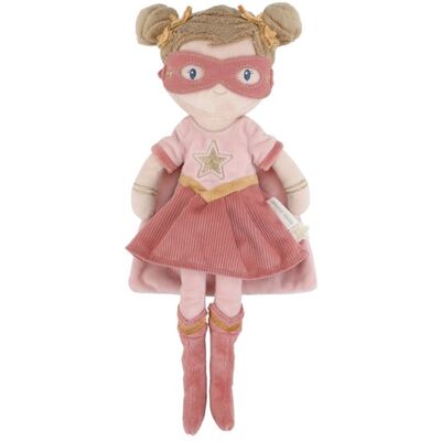 Superbohaterka Rosa - Dziewczynka w Kostiumie Heroski - Miękka Pluszowa Lalka Przytulanka 35 cm - Little Dutch Superbohaterka Rosa - Dziewczynka w Kostiumie Heroski - Miękka Pluszowa Lalka Przytulanka 35 cm - Little Dutch