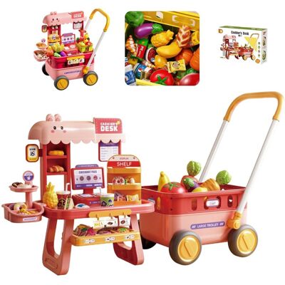 Savineo Supermarket Sklep Kasa dla Dzieci Stragan + Wózek Koszyk z Akcesoria Duży Savineo Supermarket Sklep Kasa dla Dzieci Stragan + Wózek Koszyk z Akcesoria Duży