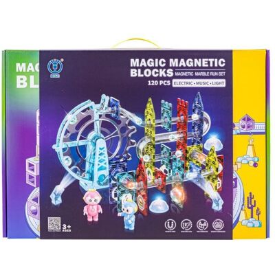 Inny producent Świecące Klocki Magnetyczne, Tor Kulkowy Dla Kulek 120 Elementów Kulodrom Inny producent Świecące Klocki Magnetyczne, Tor Kulkowy Dla Kulek 120 Elementów Kulodrom