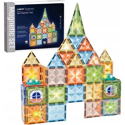 click4toys Świecące Klocki Magnetyczne Zestaw Kreatywny Dla Dzieci Panele Led 73 El click4toys Świecące Klocki Magnetyczne Zestaw Kreatywny Dla Dzieci Panele Led 73 El