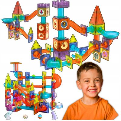 inna (Inny) ŚWIECĄCY TOR kulkowy KLOCKI MAGNETYCZNE Konstrukcyjne kulodrom 110el Dzieci inna (Inny) ŚWIECĄCY TOR kulkowy KLOCKI MAGNETYCZNE Konstrukcyjne kulodrom 110el Dzieci